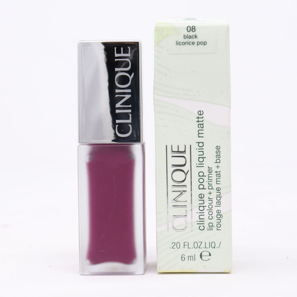 Clinique Pop Liquid Matte Lip Colour And Primer 08 Black Licorice Pop 6ml