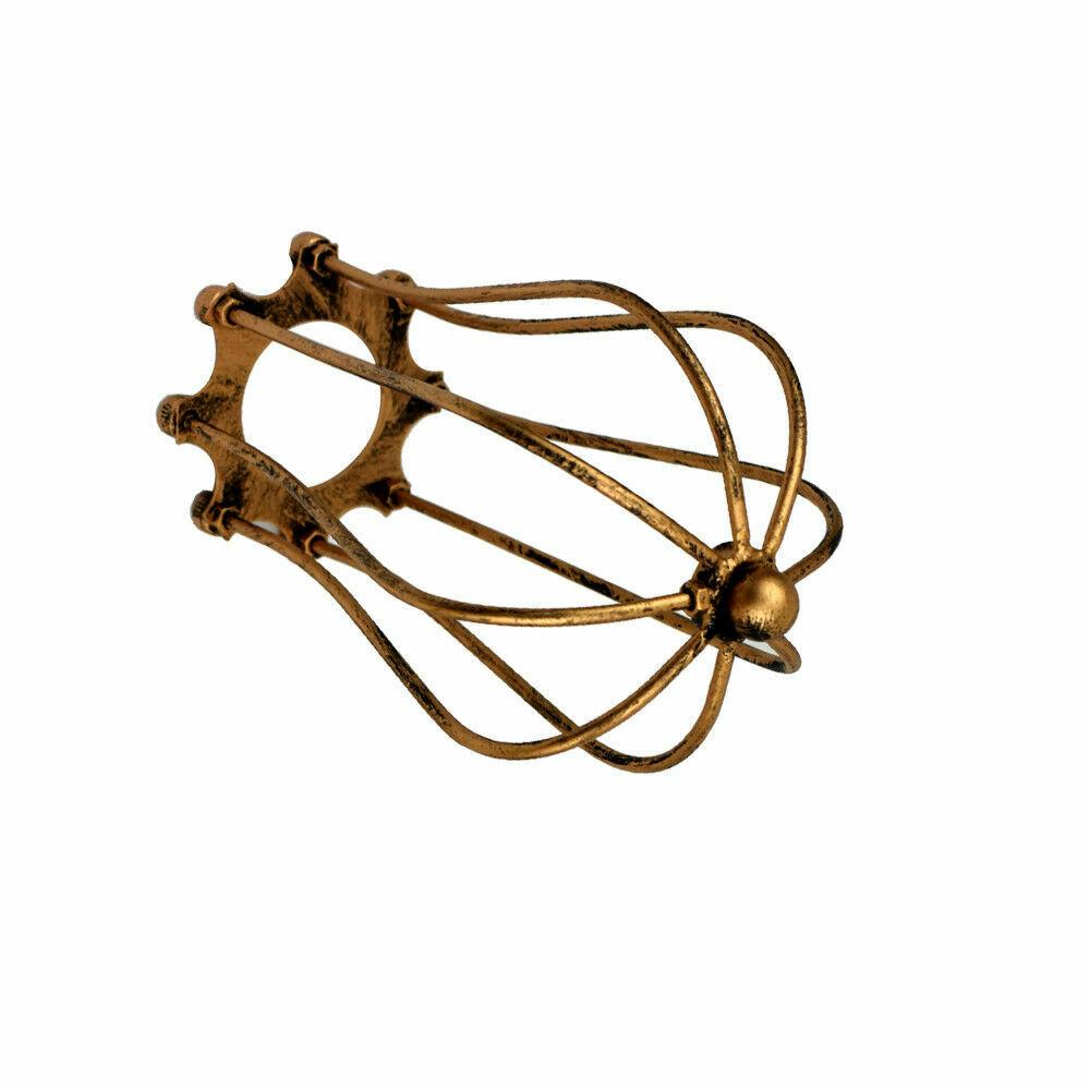 Wire Cage Balloon Lampshade Brushed Copper Metal~2443