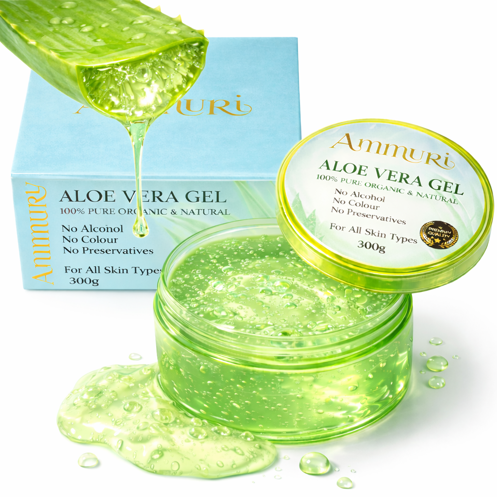 Aloe Vera Gel 300g Jar – Face, Body & Hair | Ammuri