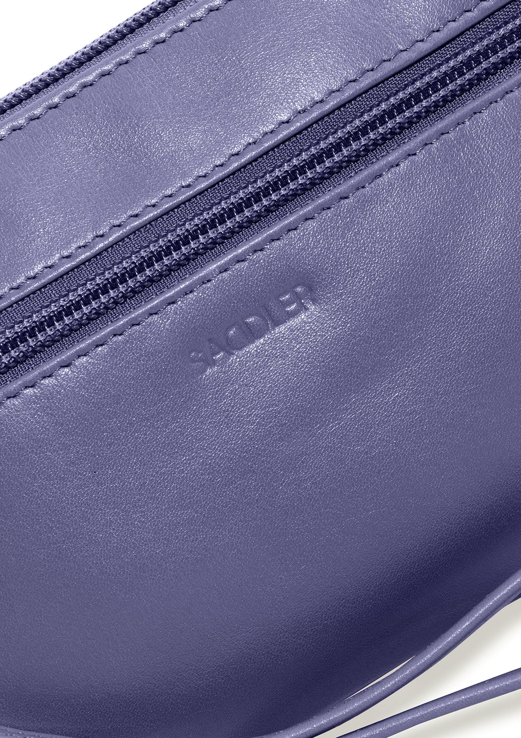 SADDLER SCARLETT Leather Zip Top Mini Clutch - Phone Holder with Detachable Wrist Strap - RFID Protected