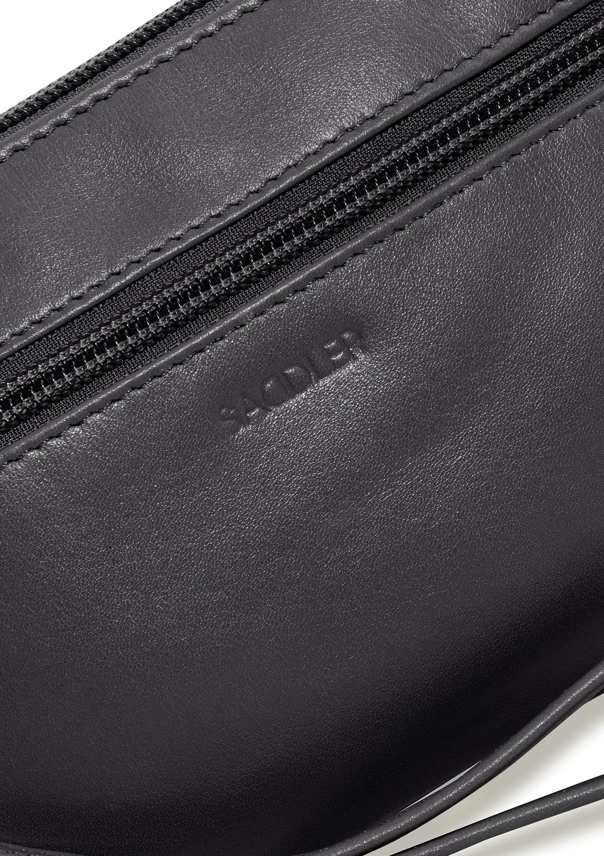 SADDLER SCARLETT Leather Zip Top Mini Clutch - Phone Holder with Detachable Wrist Strap - RFID Protected